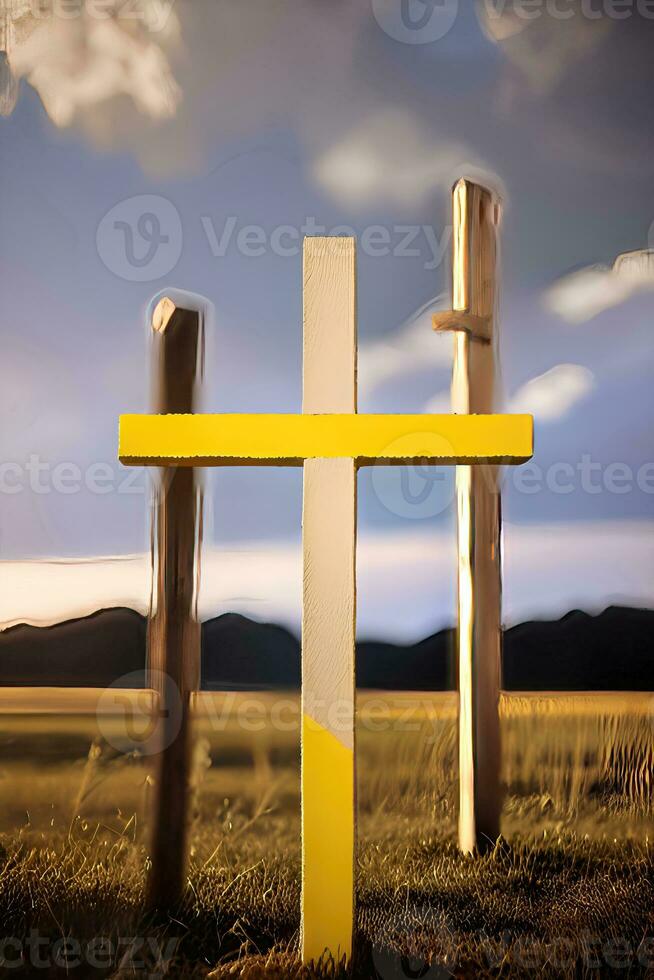 Nature's Sanctuary - A Wooden Church Amidst the Grassland photo