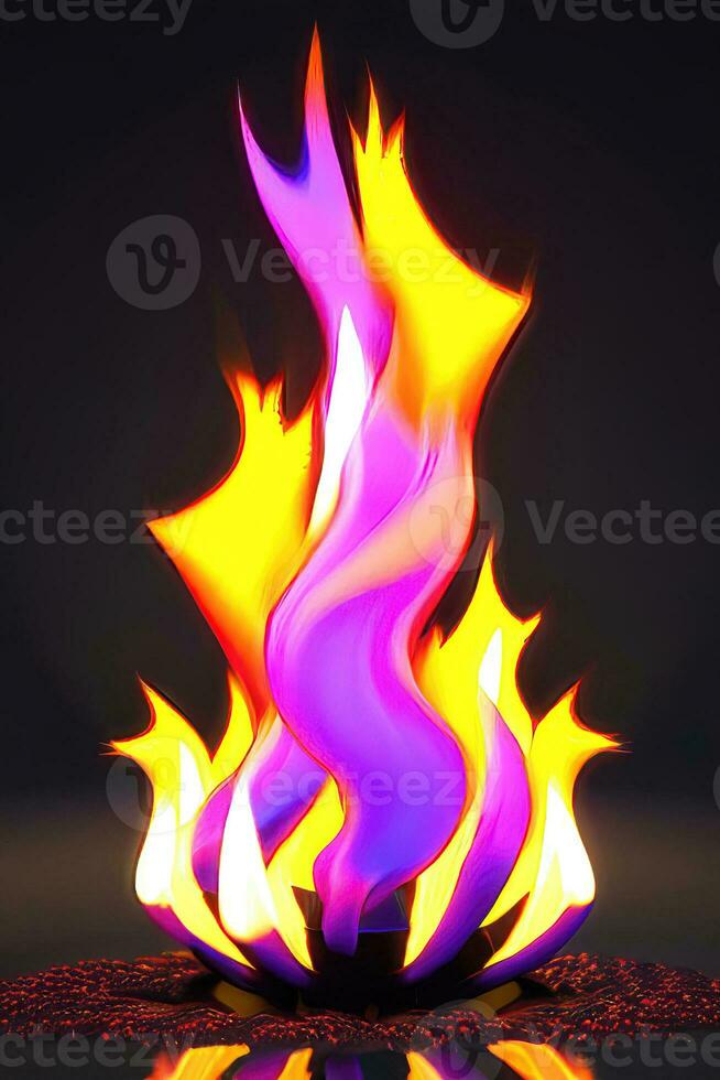 Heat Wave - A Bright and Colorful Motion of Fire and Swirls photo