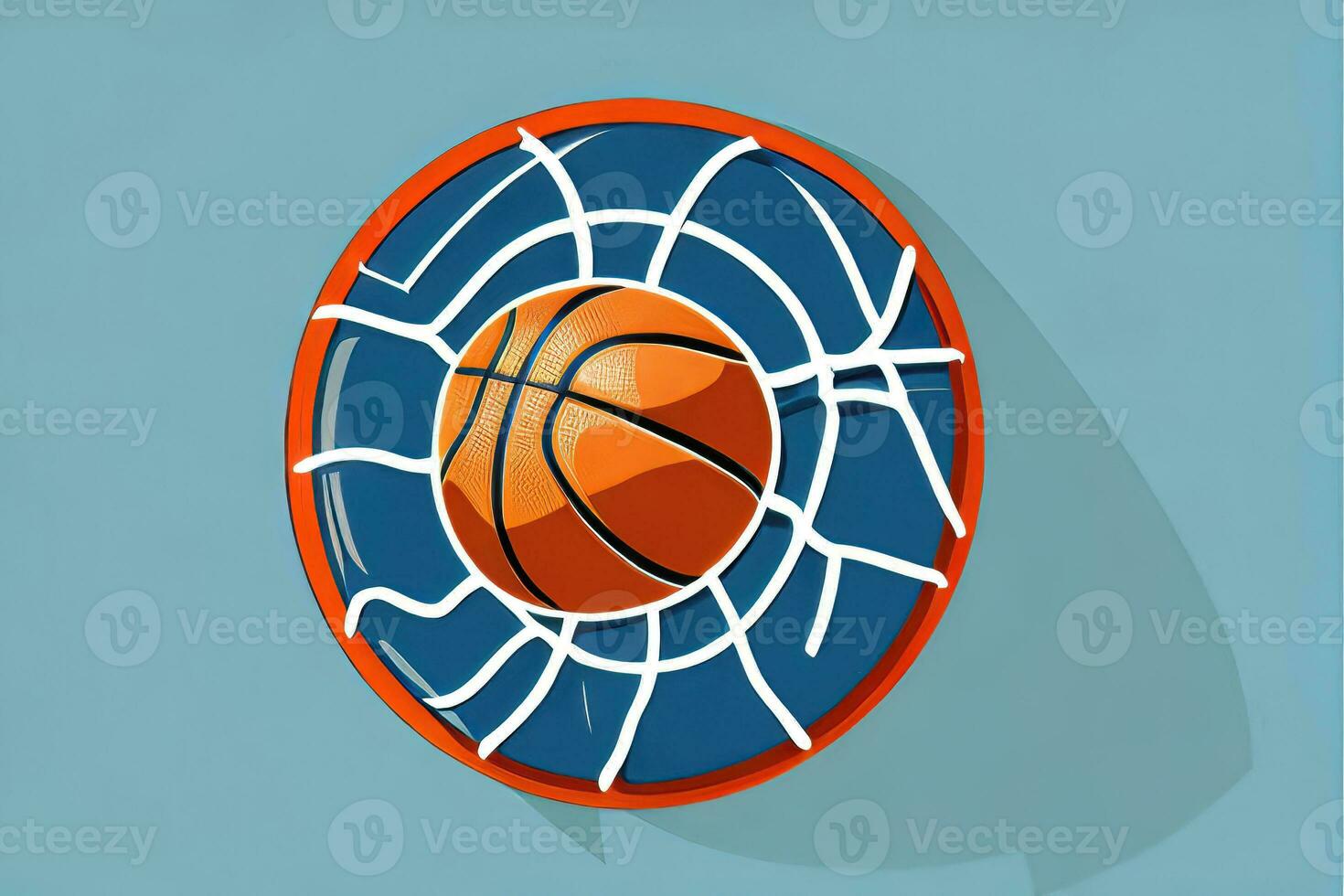 The Art of Athleticism - Abstract Basketball Illustration photo
