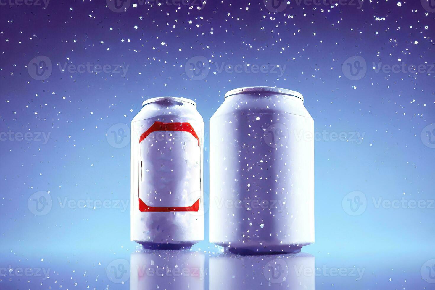 Shiny Beverage Can Template on colored Background photo