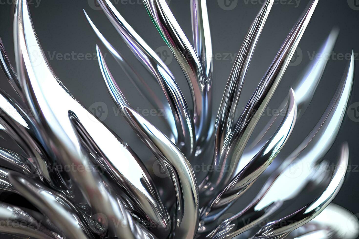Futuristic Geometric Shapes - A Metallic Grey Background photo