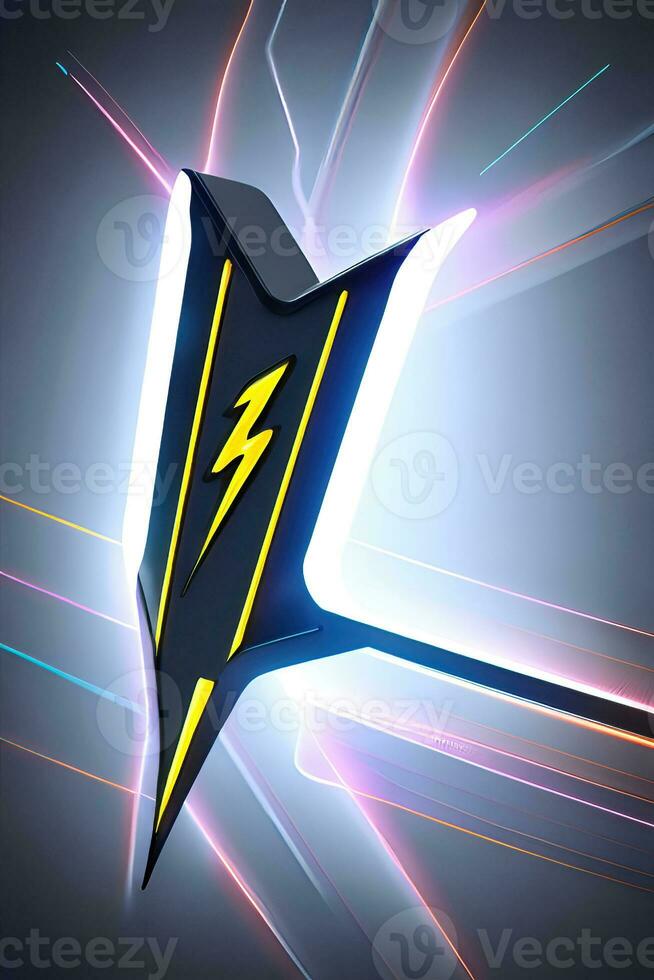 High-Energy Electric Symbols for Dynamic Illustrations photo