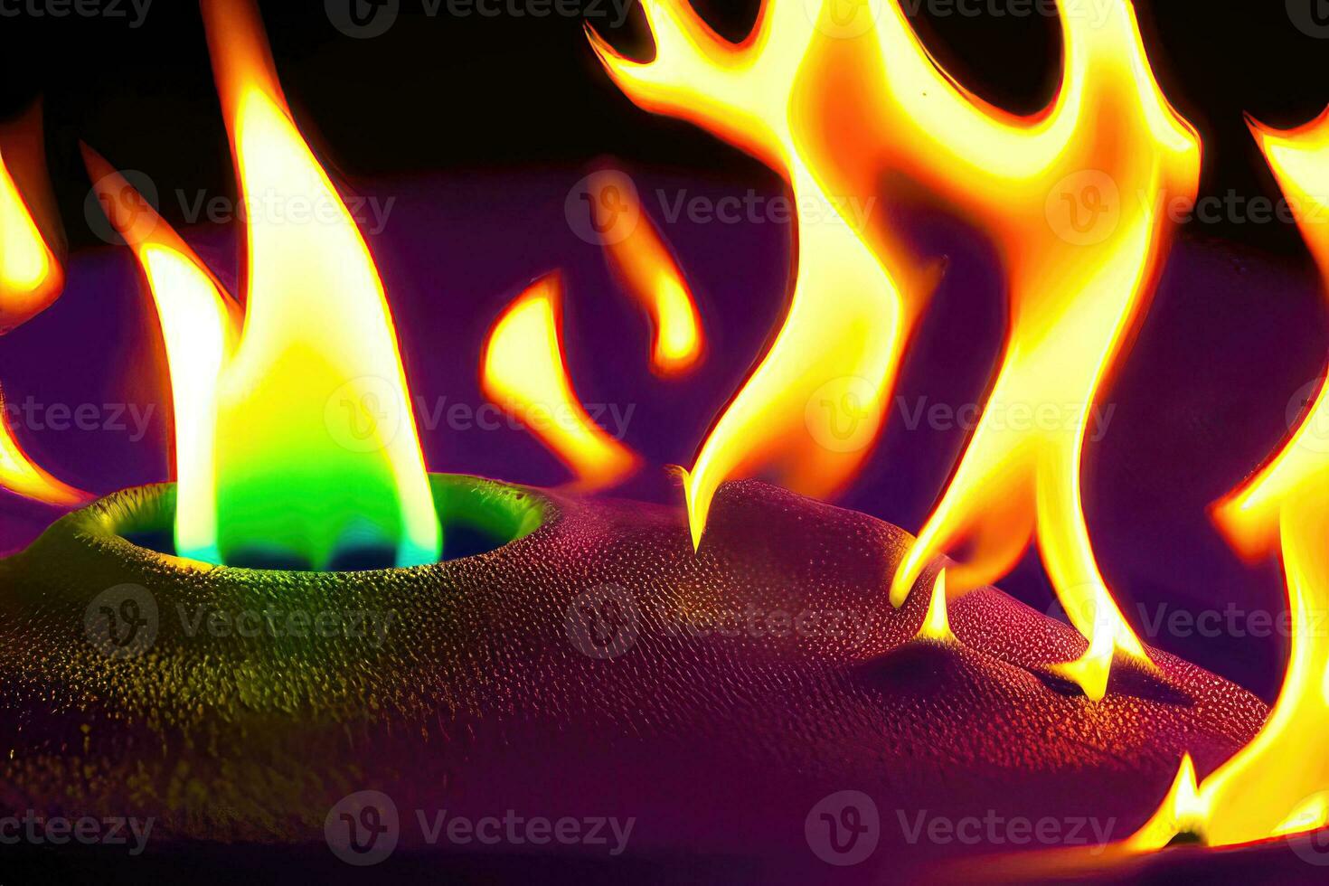 Glowing Heat - A Black and Vibrant Wave of Burning Energy photo