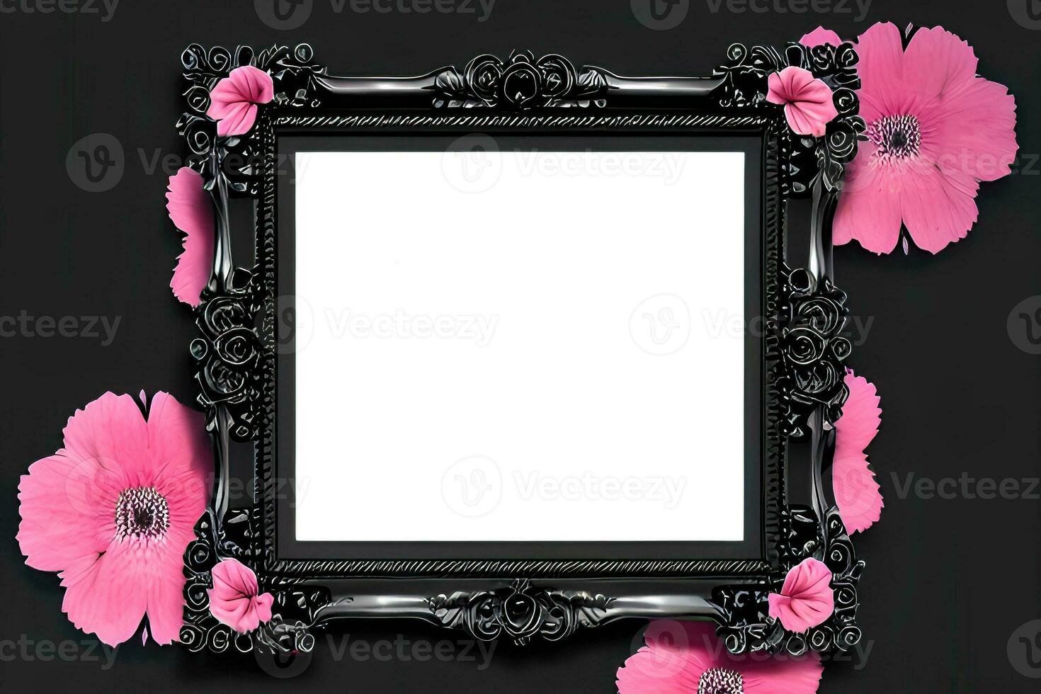 Vintage Floral Frame - A Delicate Touch for Your Greeting Cards photo