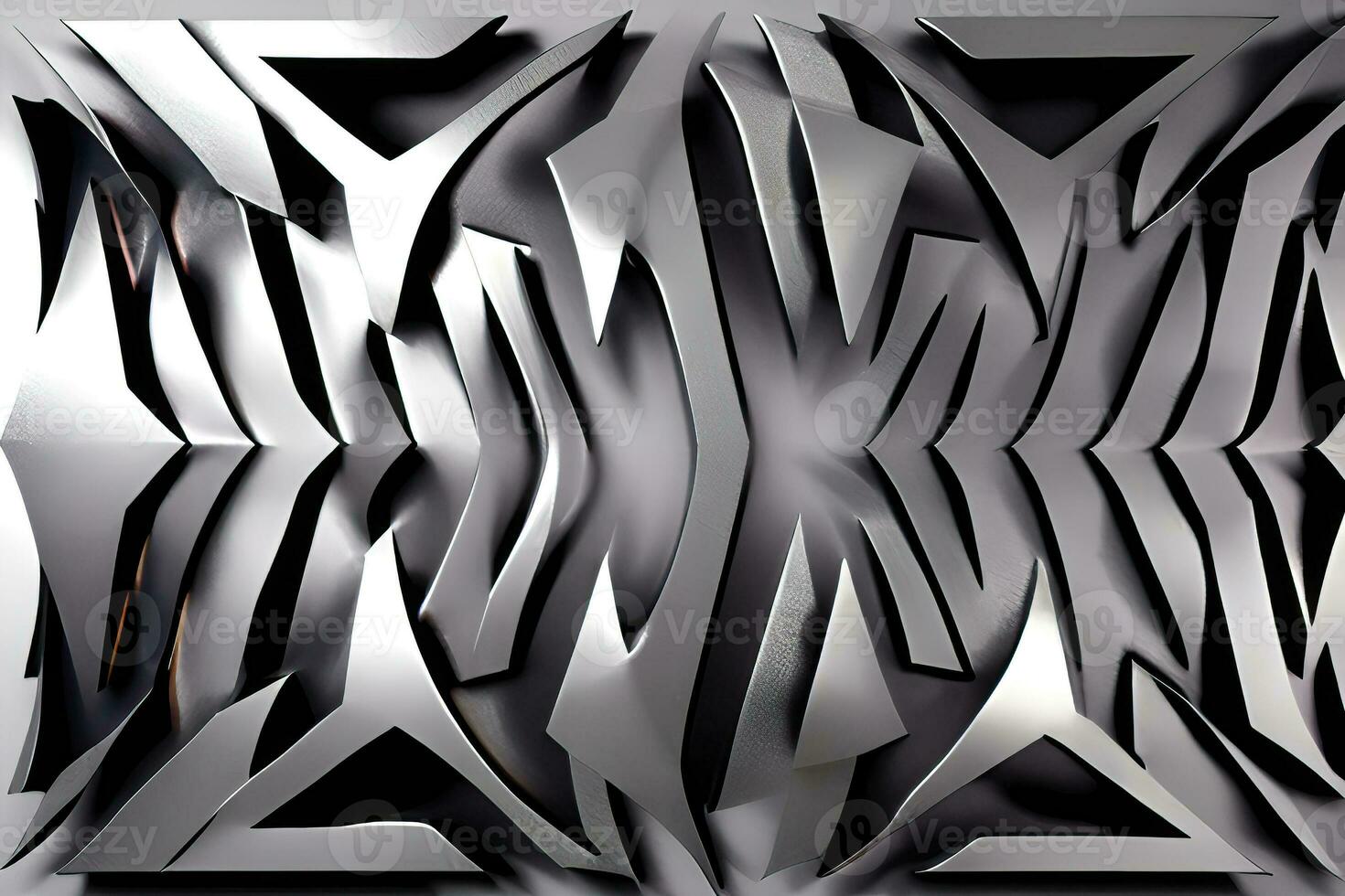 The Art of Geometry - A Futuristic Metallic Wallpaper photo