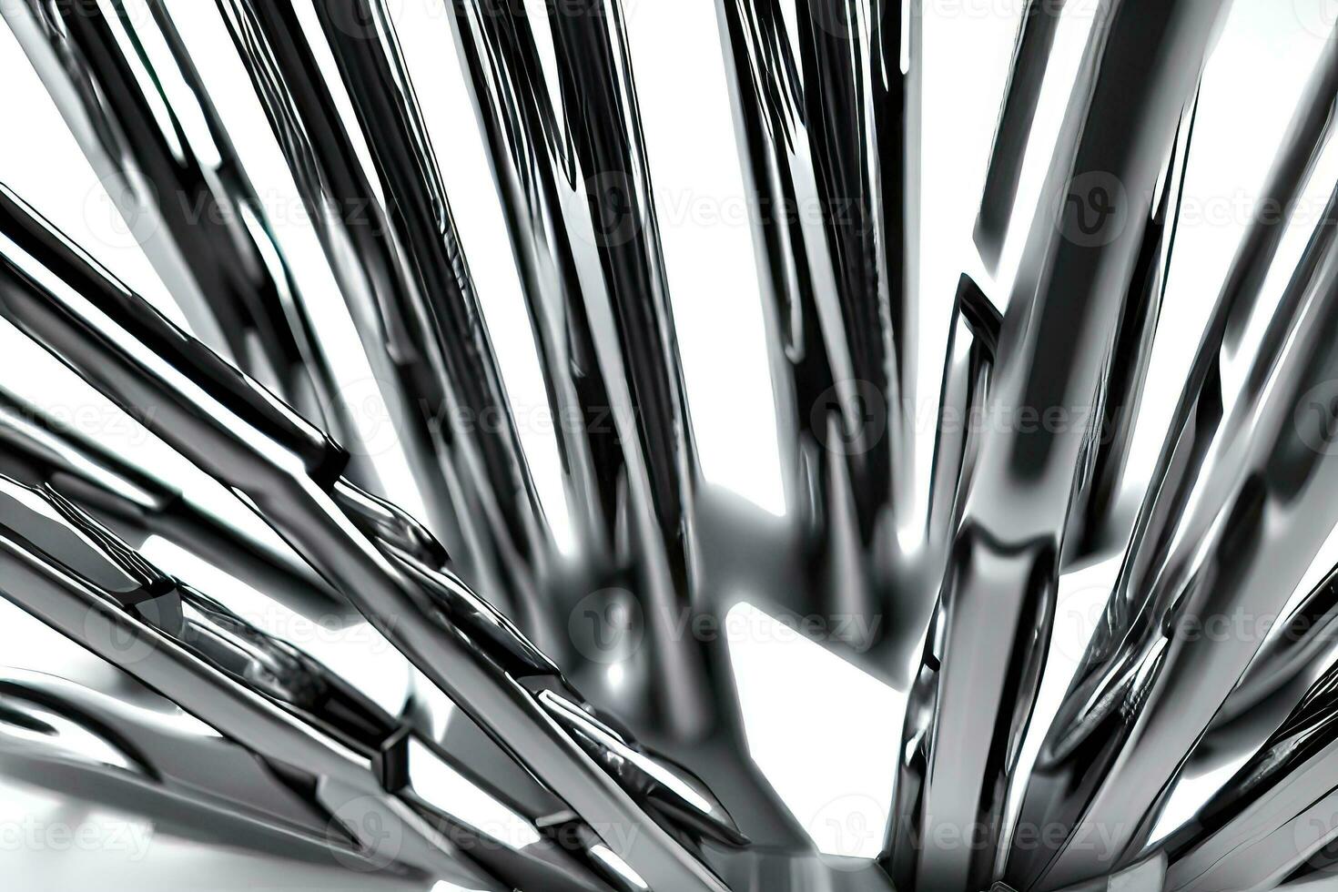 Futuristic Geometric Shapes - A Metallic Grey Background photo