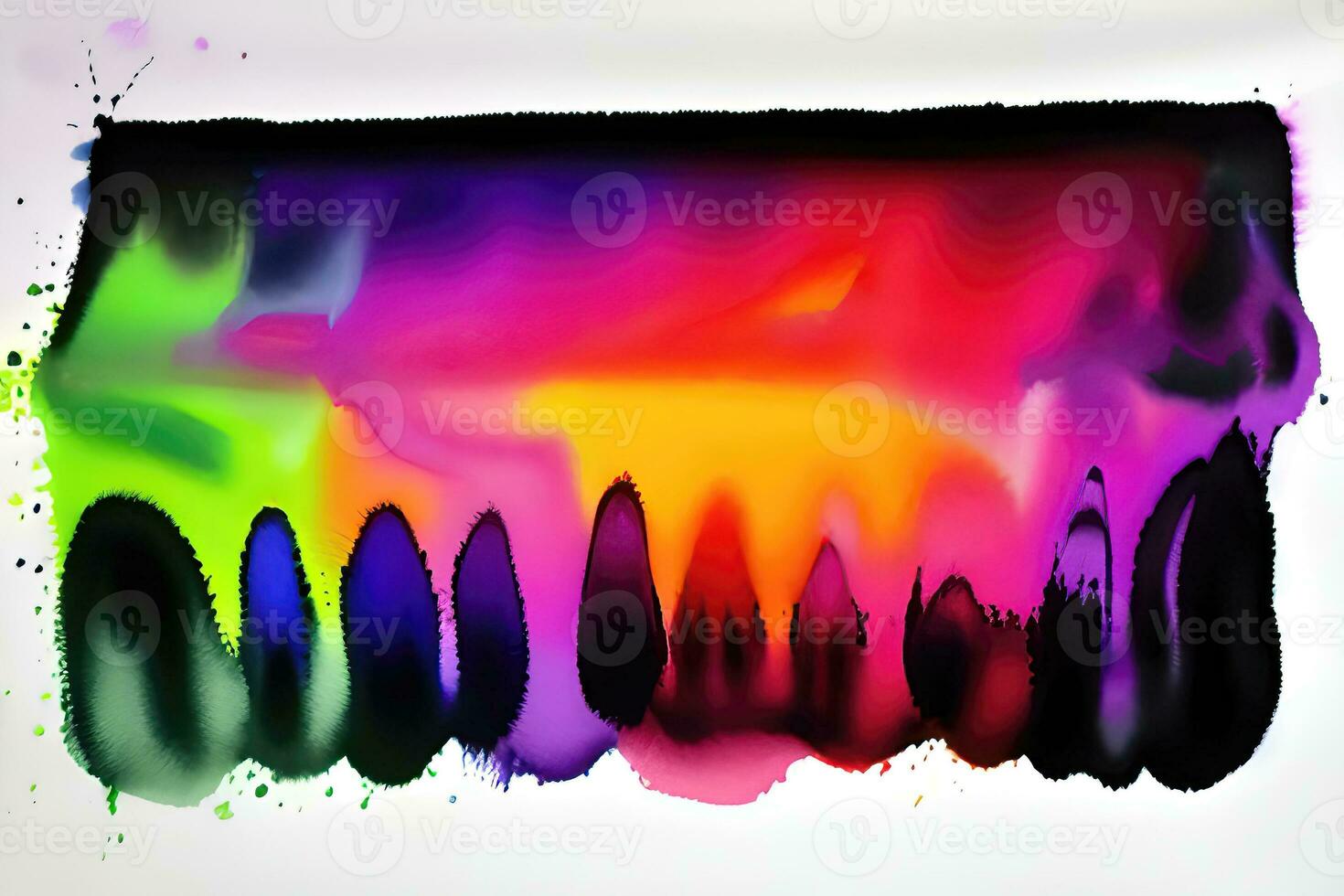 Vibrant Waves of Color - Abstract Illustration for Creative Design photo