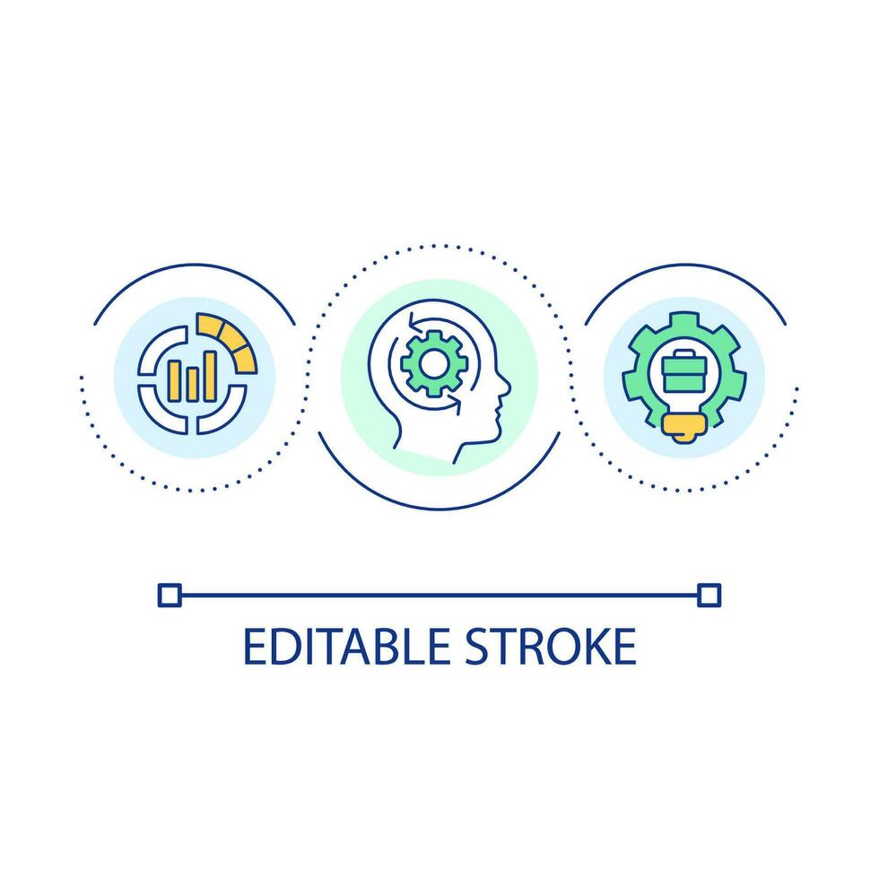 Understanding competence loop concept icon. Starting work from home. Business plan development abstract idea thin line illustration. Isolated outline drawing. Editable stroke vector