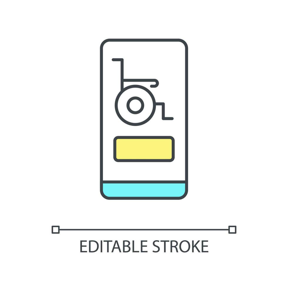 Inclusive design for users with disabilities RGB color icon. Radical empathy in UX. Improve digital product. Isolated vector illustration. Simple filled line drawing. Editable stroke