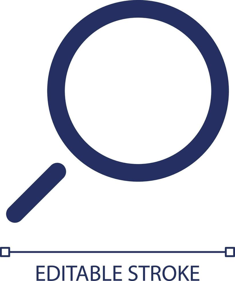 Searching linear ui icon. Raise query. Search engine. Seek for information. GUI, UX design. Outline isolated user interface element for app and web. Editable stroke vector