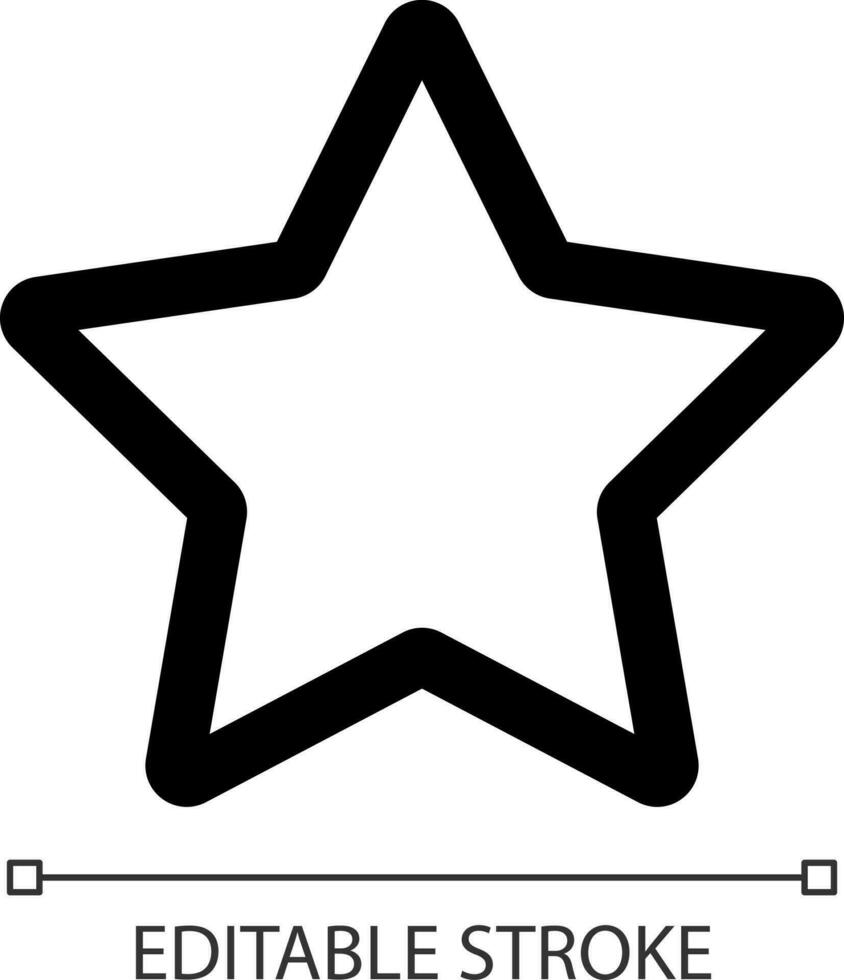 Favourites white linear ui icon. Choose best multimedia files. Player control. GUI, UX design. Outline isolated user interface element for app and web. Editable stroke vector