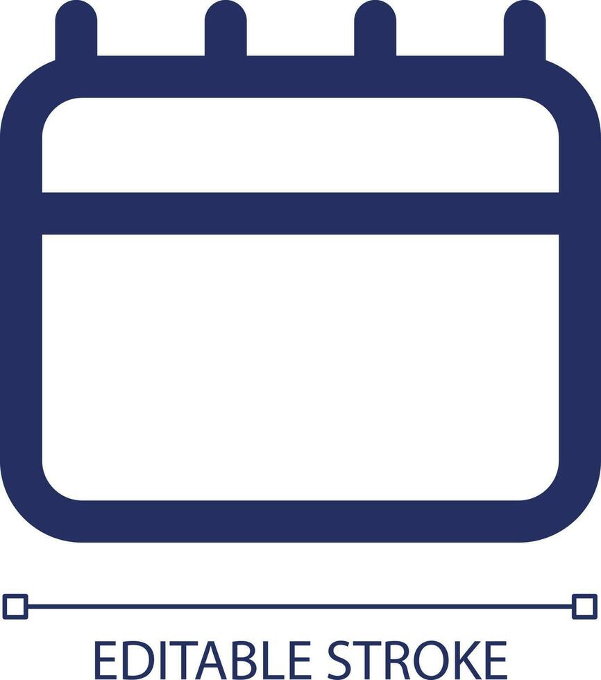 Delivery date linear ui icon. Calendar and schedule. Organization and planning. GUI, UX design. Outline isolated user interface element for app and web. Editable stroke vector