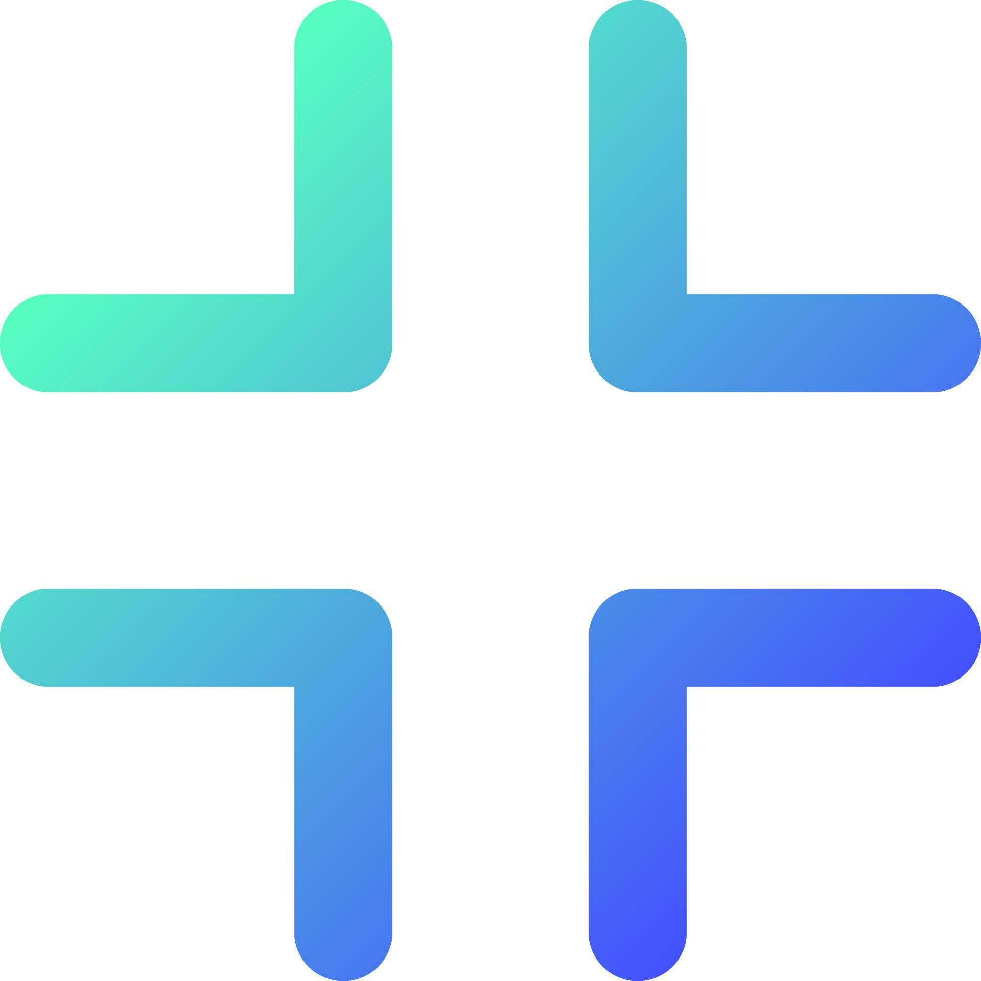 Exit full screen pixel perfect gradient linear ui icon. Video player