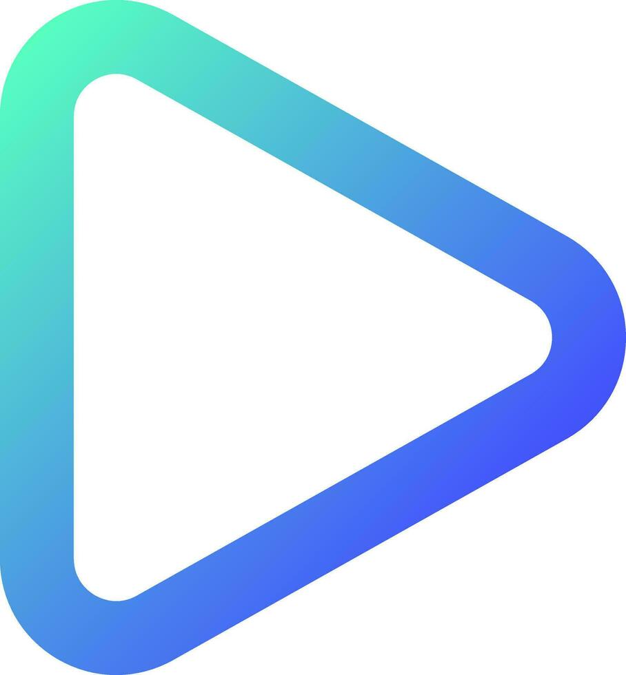 Play button pixel perfect gradient linear ui icon. Music player bar. Playing multimedia file. Playback. Line color user interface symbol. Modern style pictogram. Vector isolated outline illustration