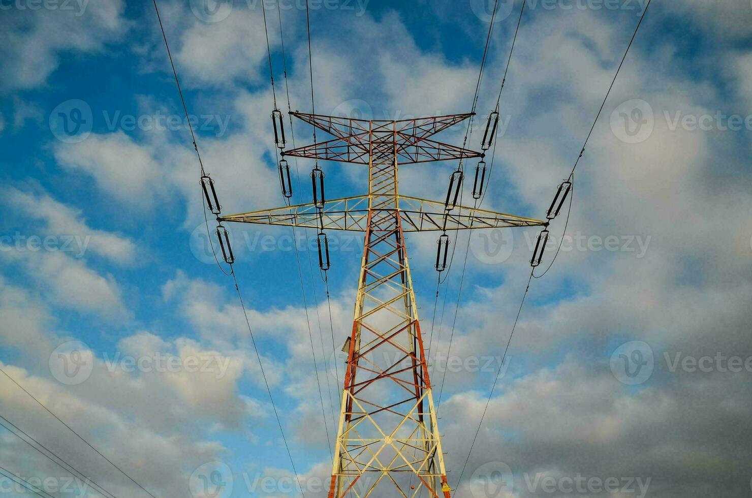 Electricity poles background photo