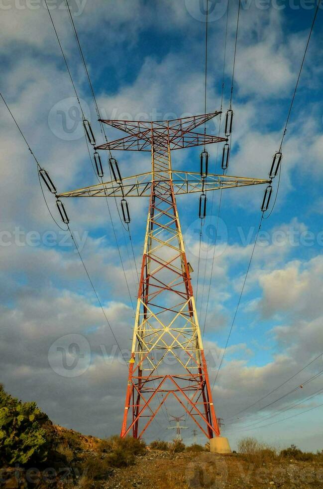 Electricity poles background photo