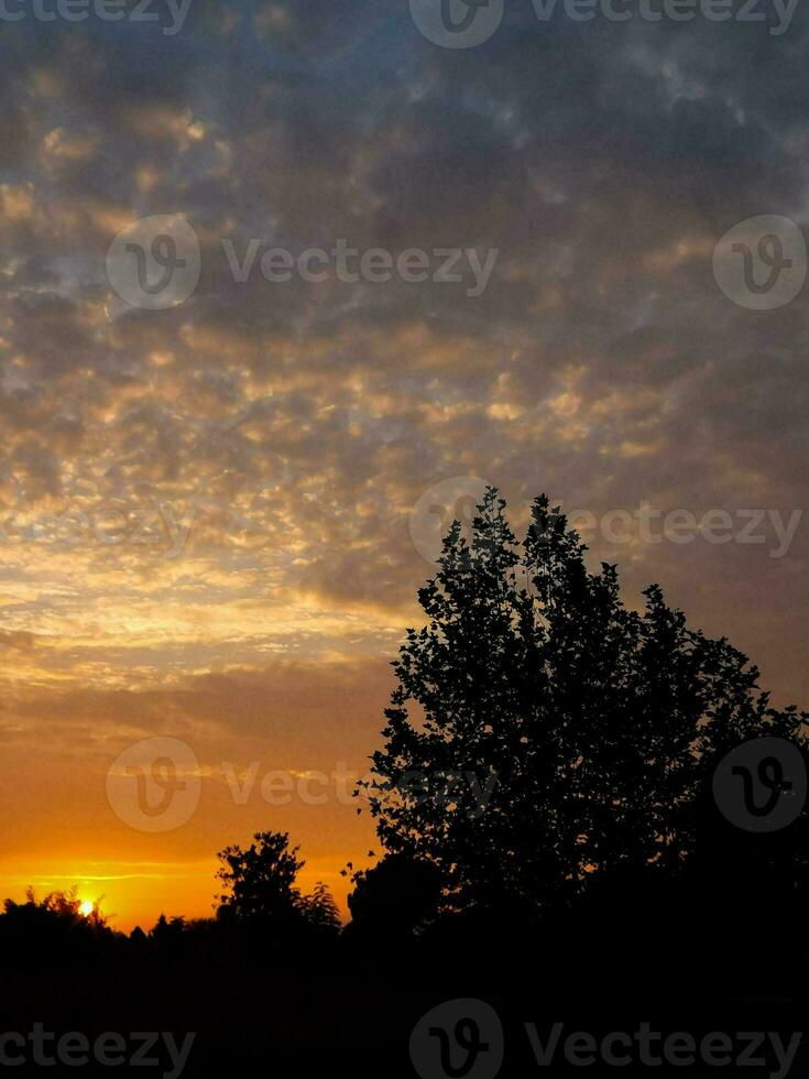 hermosa vista del atardecer foto