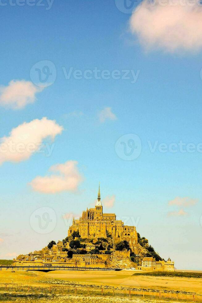 Le Mont Saint-Michel tidal island, Normandy, northern France photo