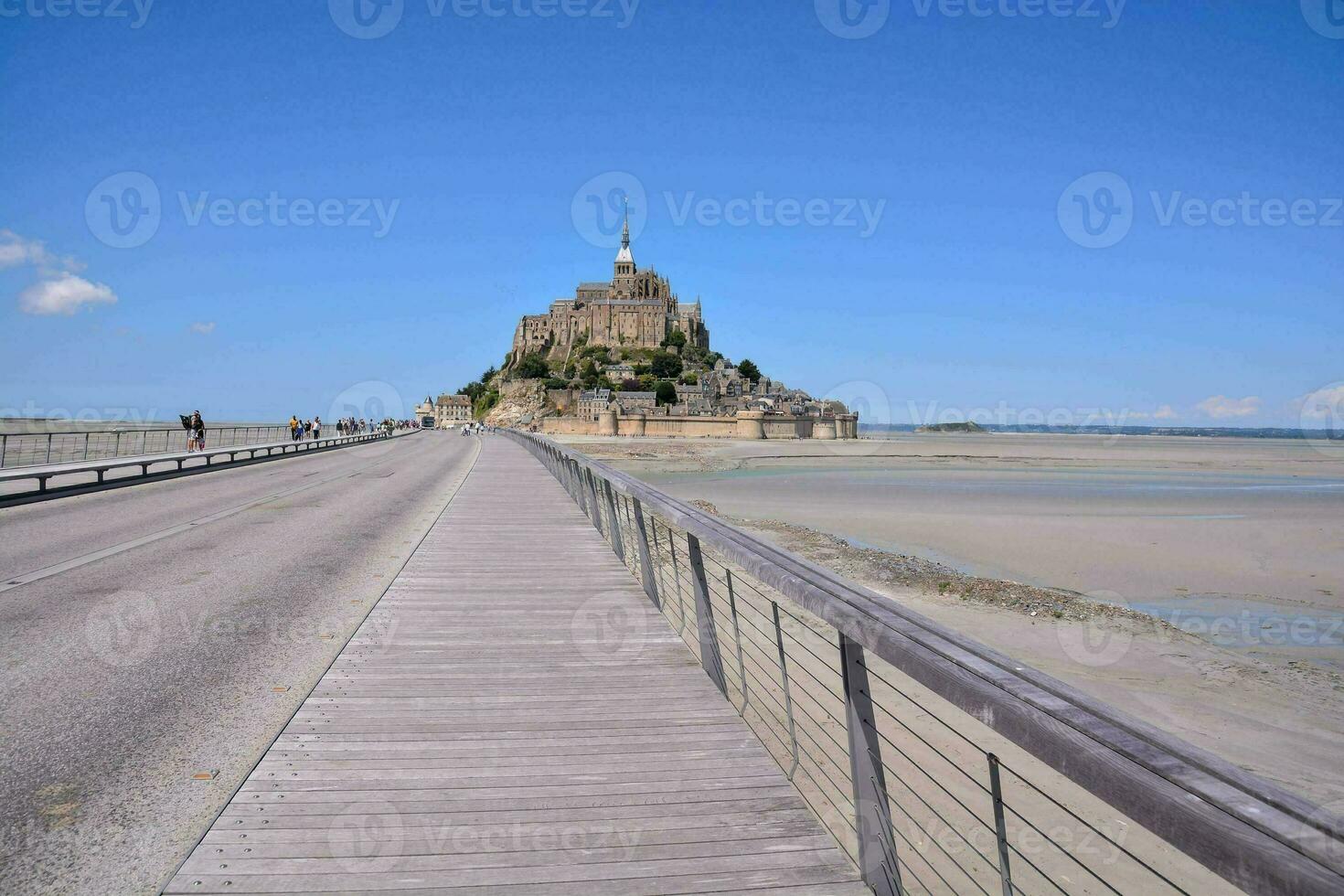 Le Mont Saint-Michel tidal island, Normandy, northern France photo