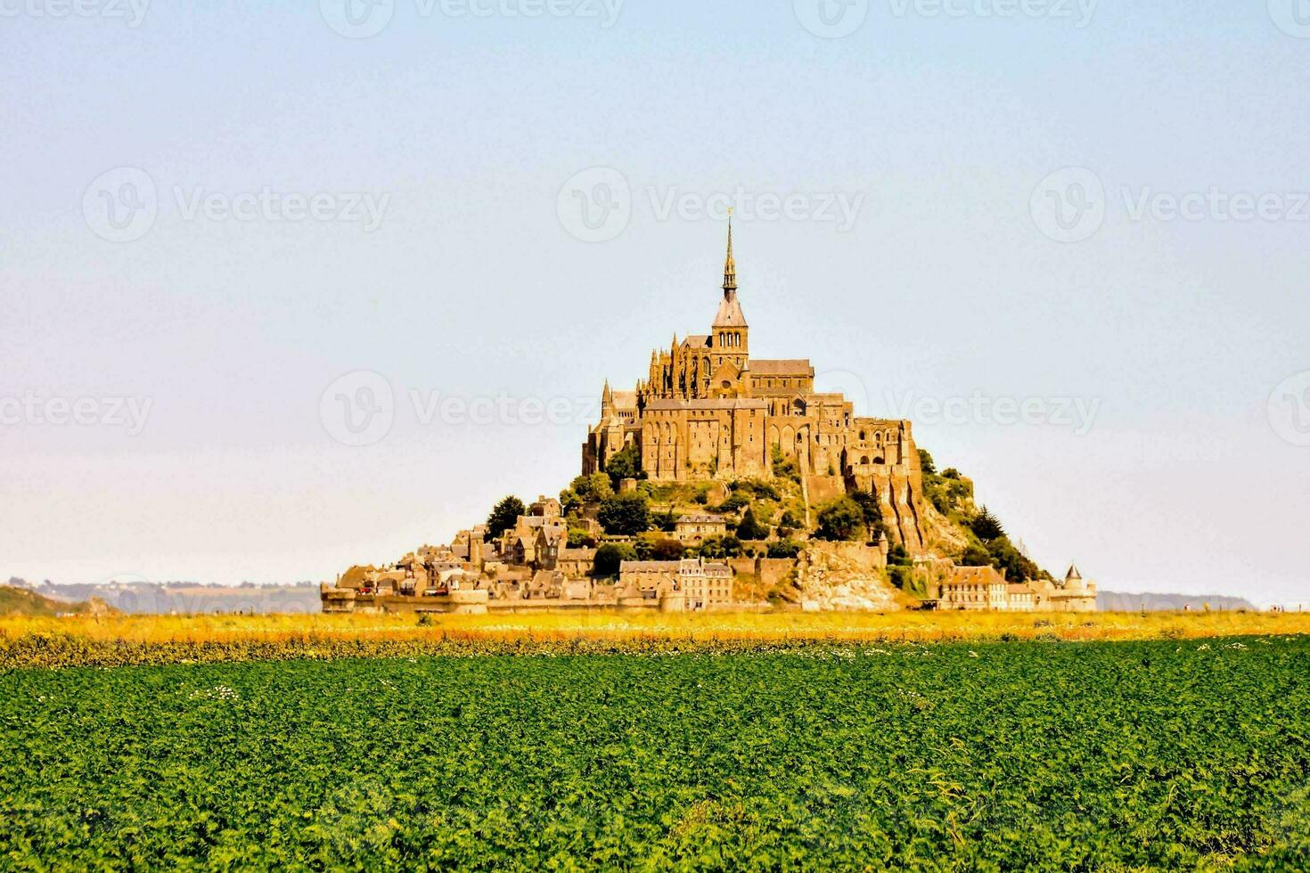 Le Mont Saint-Michel tidal island, Normandy, northern France photo