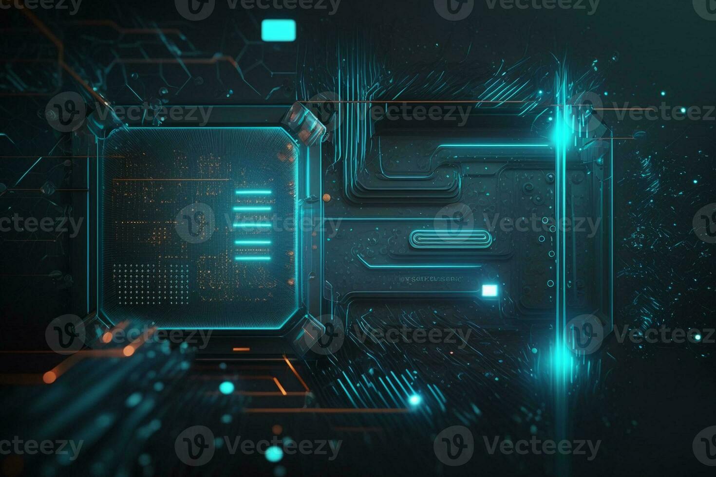 Technology Abstract Background, futuristic background, cyberspace Concept AI Generated photo