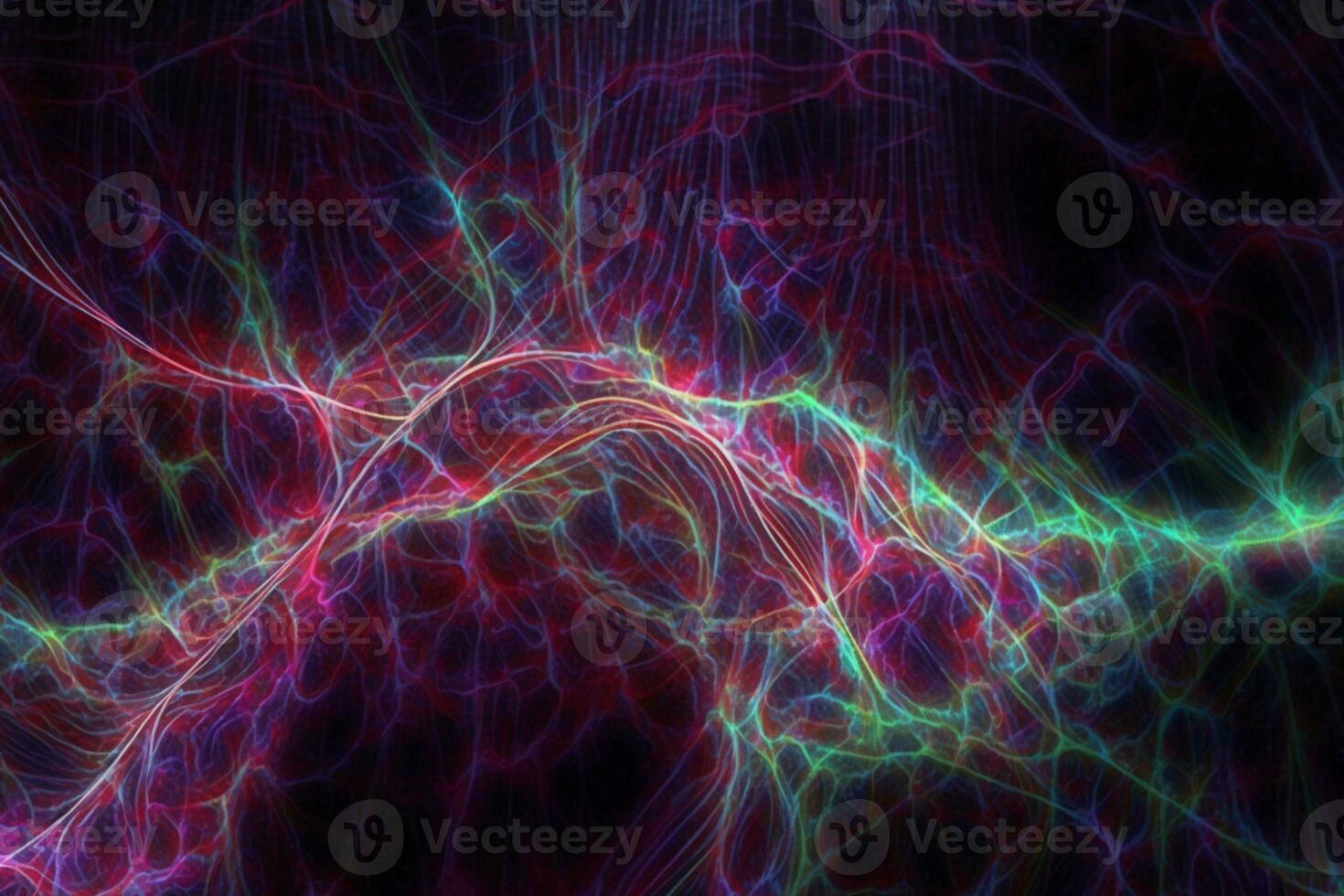 Abstract fibers neural networks background AI Generated photo