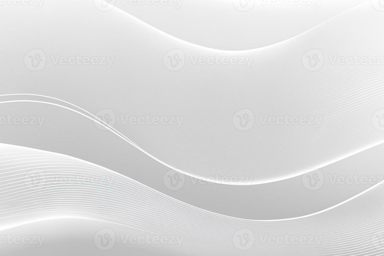 Abstract white and light gray wave with smooth background AI Generated photo