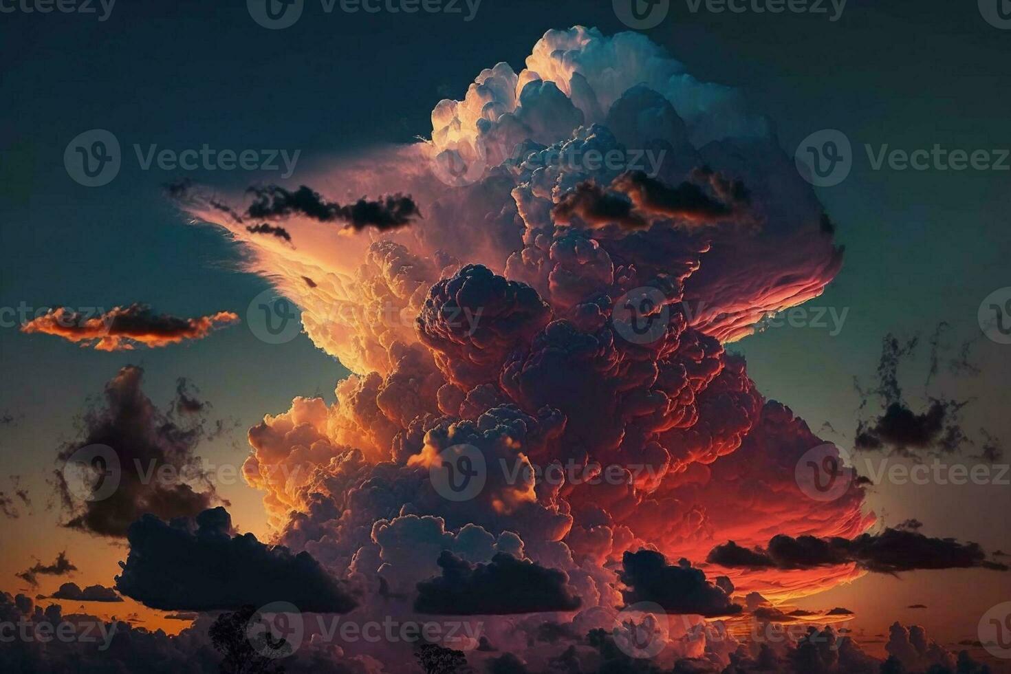 Cloud the evening sky at sunset AI Generated 23465309 Stock Photo at 