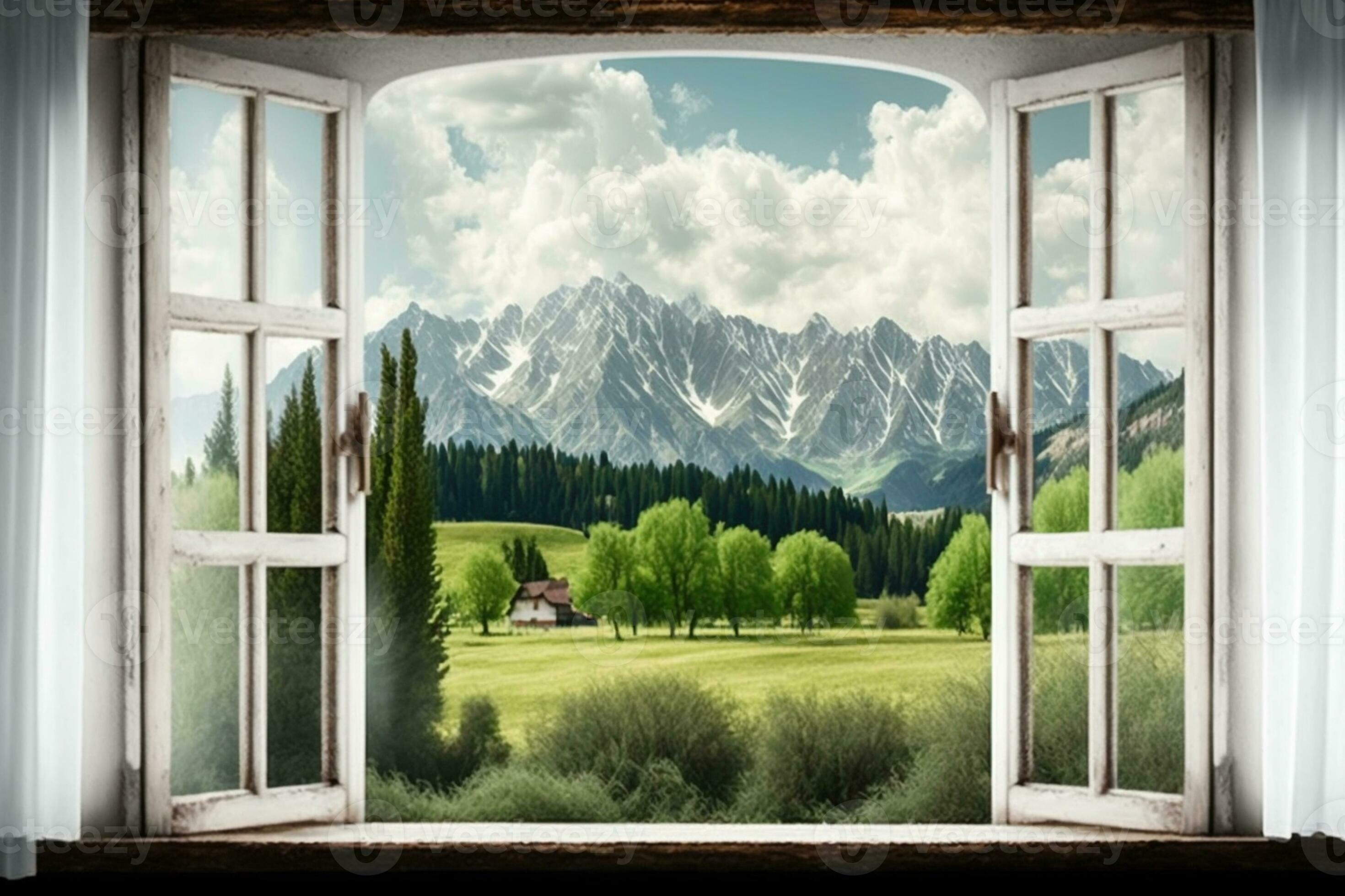Landscape Nature View Background View From Window AI Generated Landscape Nature View Background View From Window AI Generated