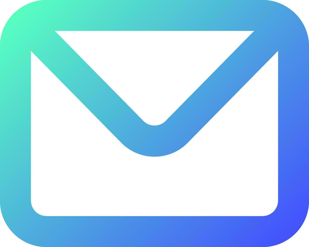 Unread message pixel perfect gradient linear ui icon. Text messaging service. Communication app. Line color user interface symbol. Modern style pictogram. Vector isolated outline illustration
