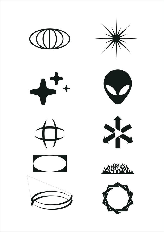 Shapes Streetwear Element Collection Vector 3