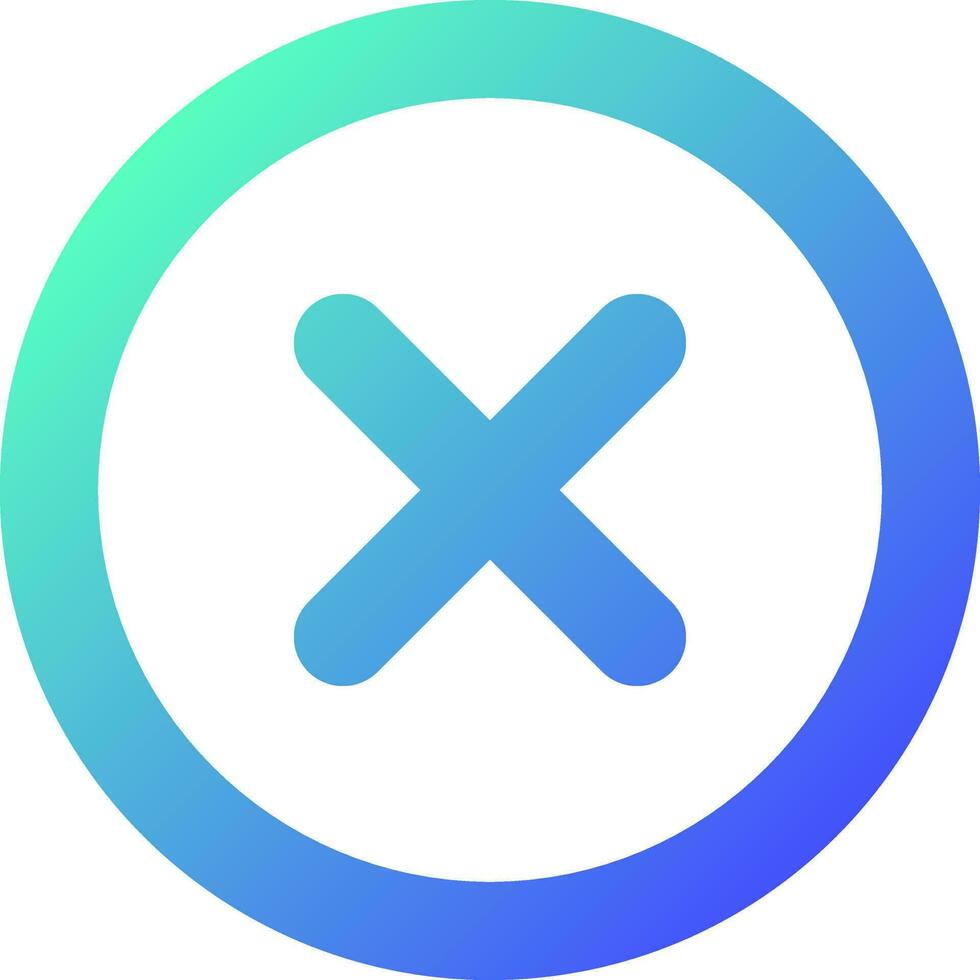 Delete button pixel perfect gradient linear ui icon. Alert error. Toolbar control. Menu command. Line color user interface symbol. Modern style pictogram. Vector isolated outline illustration