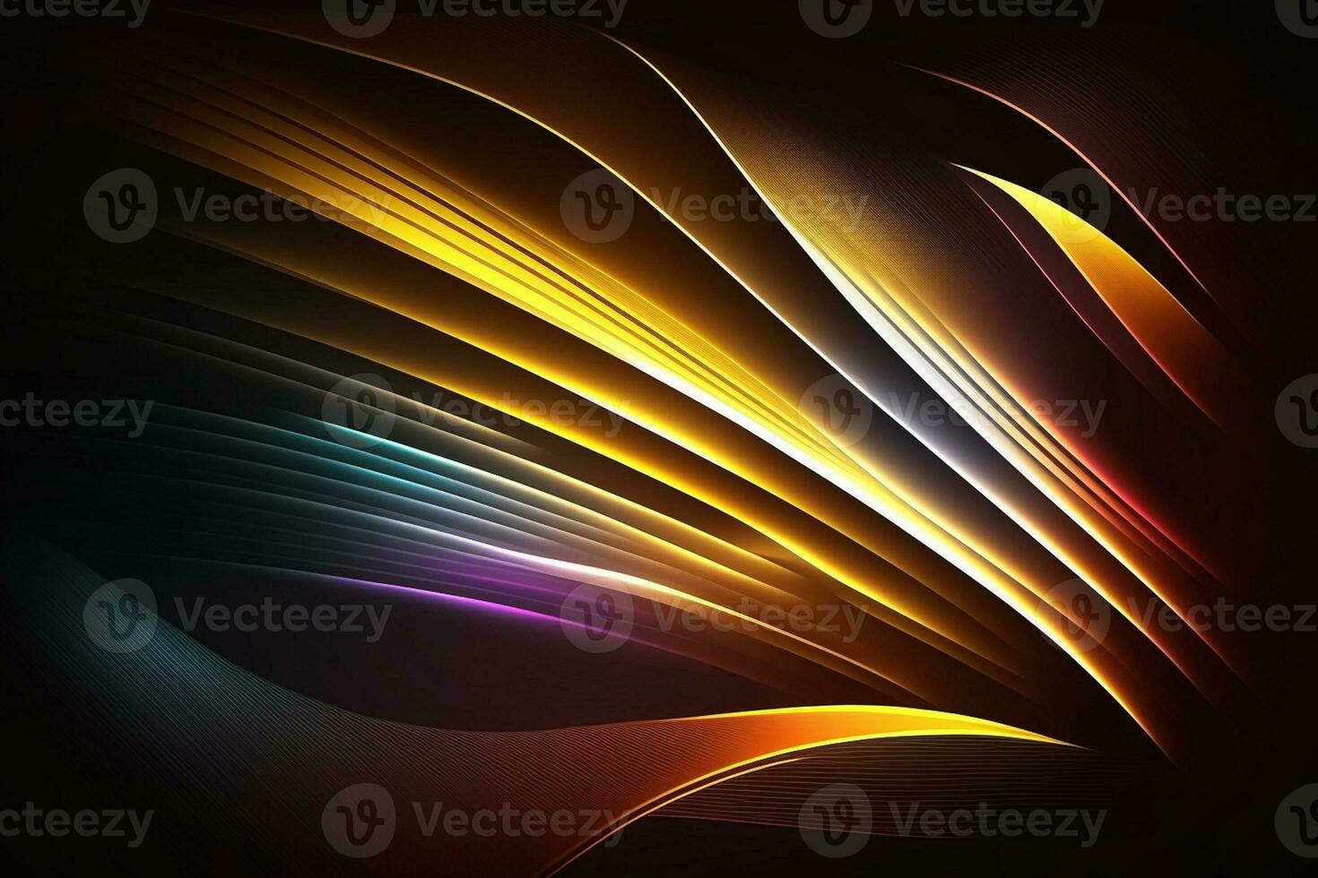 illuminated neon and light glowing on dark scene. Speed light moving lines. Abstract simple Colorful lighting neon background AI Generated photo