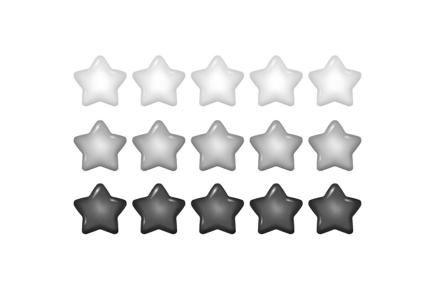 3D vector illustration of a glossy black, silver and white five pointed star, a classic symbol of success and achievement. Use it to rate quality, award winners, or offer bonus prizes