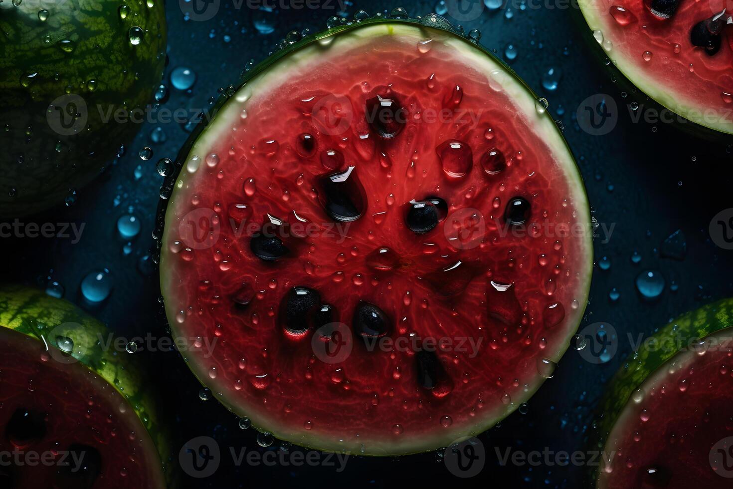 Slices of watermelons. Neural network photo