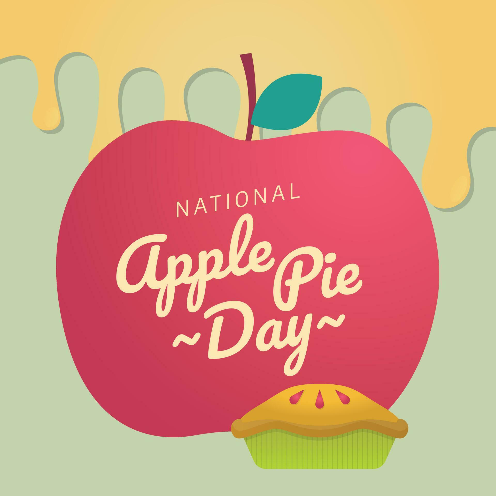 national apple pie day vector design for celebration. national apple