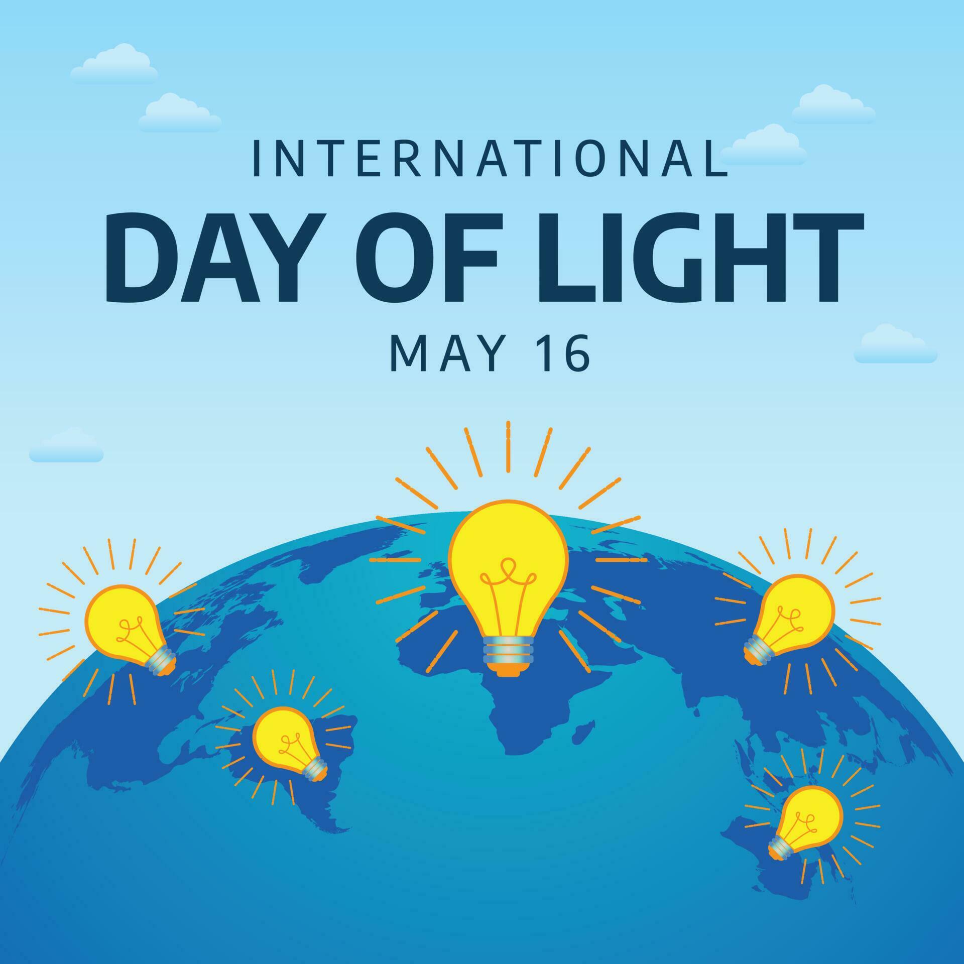 international day of light design template for celebration. day of