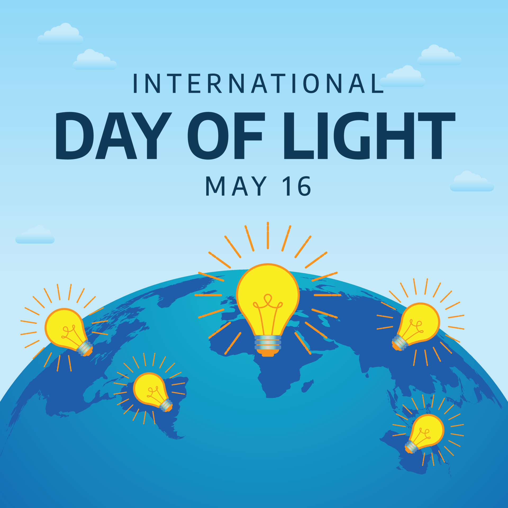 international day of light design template for celebration. day of ...