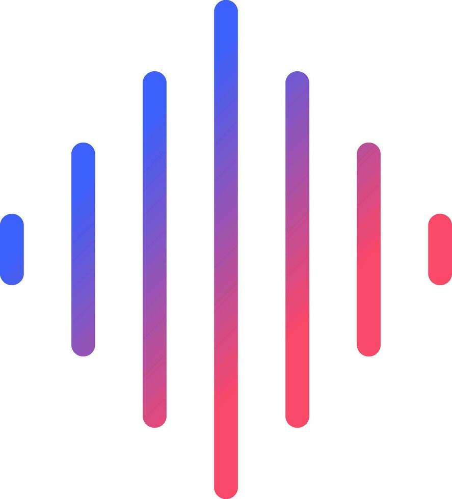 Sound wave pixel perfect gradient linear ui icon. Audio track. Video editor instrument. Record voice. Line color user interface symbol. Modern style pictogram. Vector isolated outline illustration