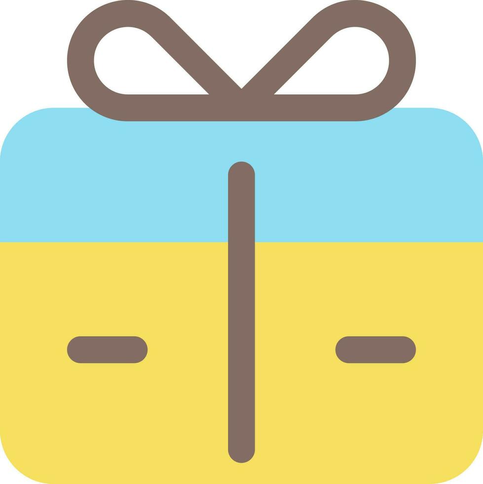 Free gift card flat color ui icon. Refer-a-friend reward. Promotional item. Online marketplace. Simple filled element for mobile app. Colorful solid pictogram. Vector isolated RGB illustration
