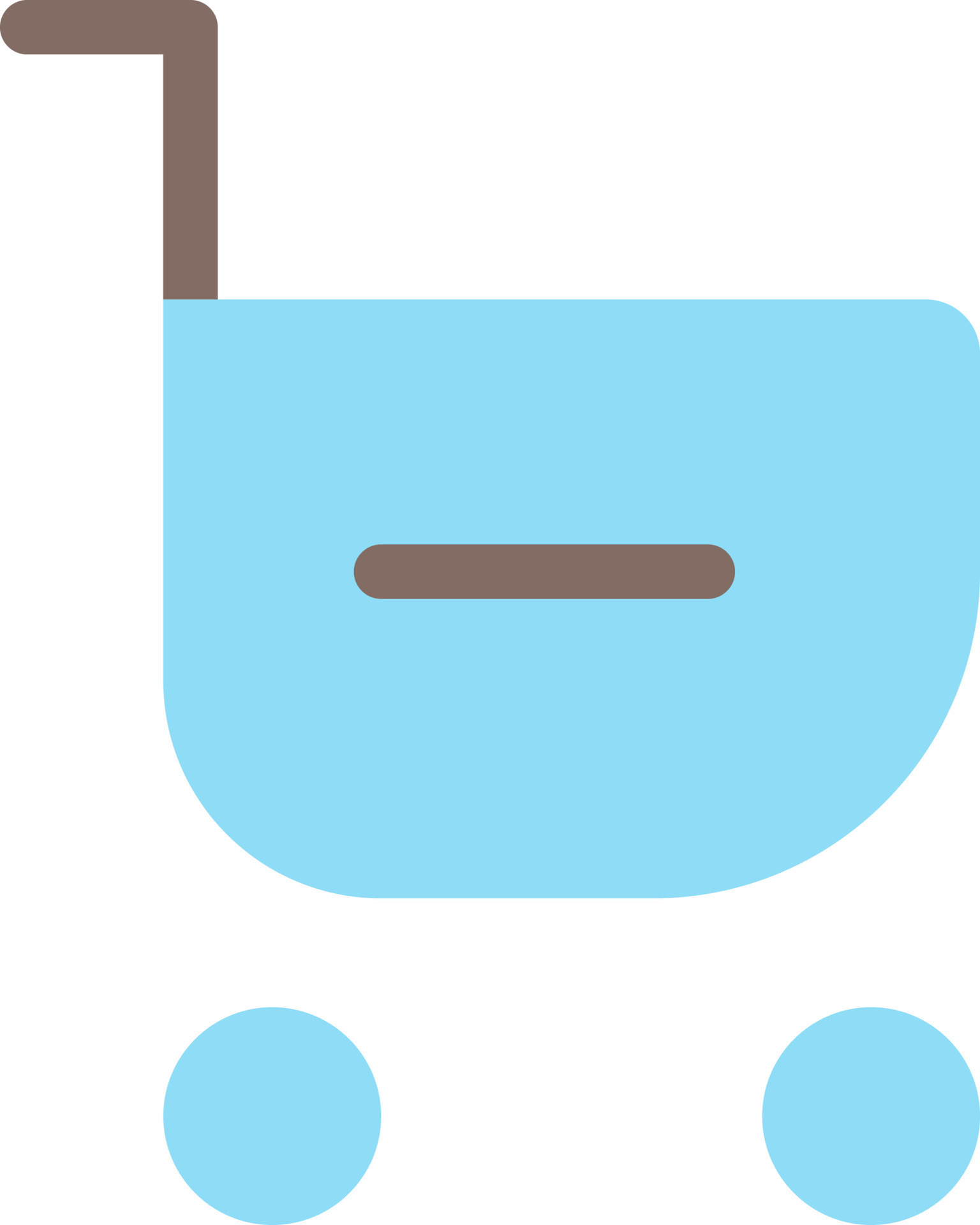 Remove item from shopping cart flat color ui icon. Delete purchase