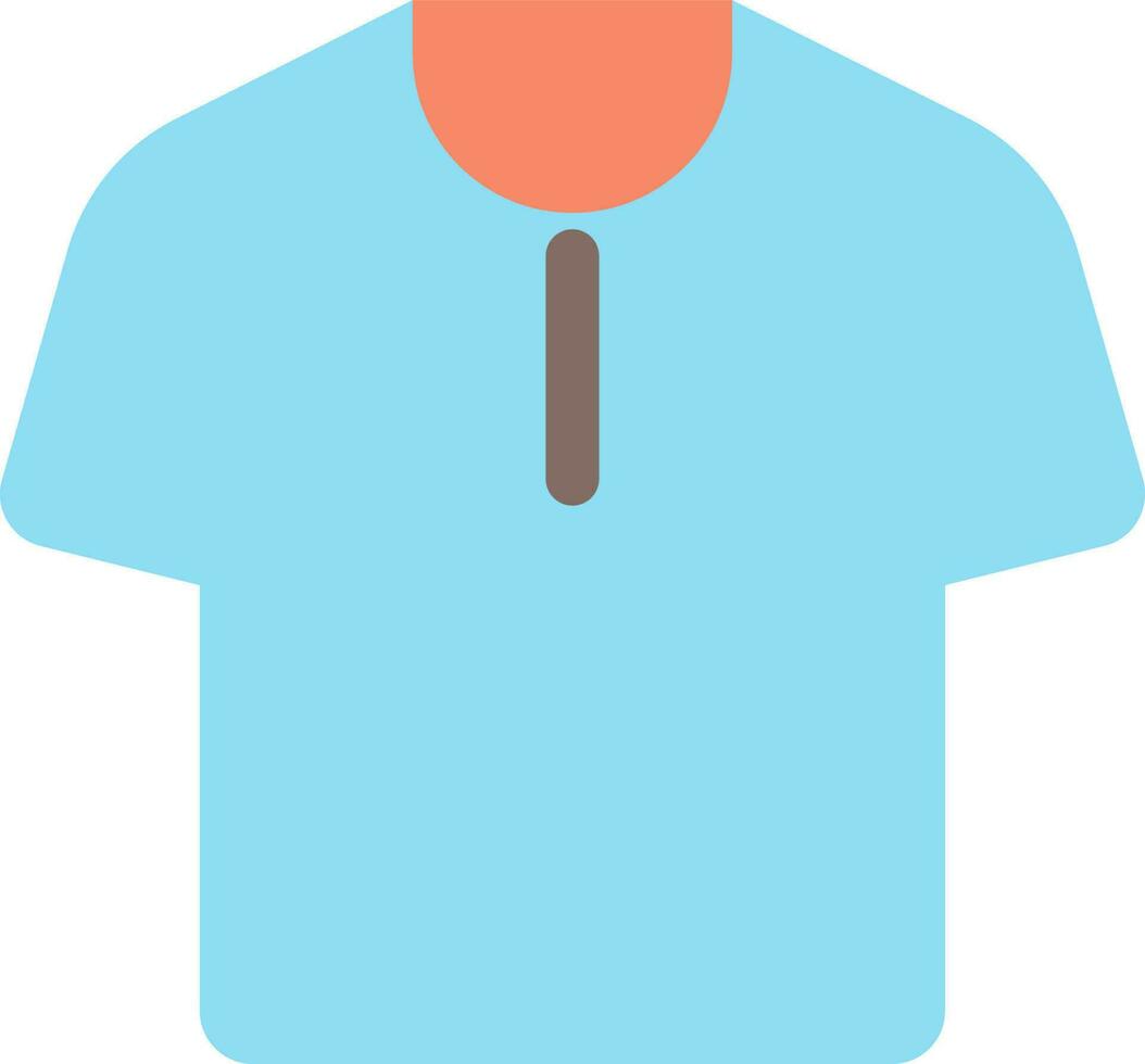 T shirt flat color ui icon. Men clothing store. Online marketplace. Buying cheap clothes. Simple filled element for mobile app. Colorful solid pictogram. Vector isolated RGB illustration