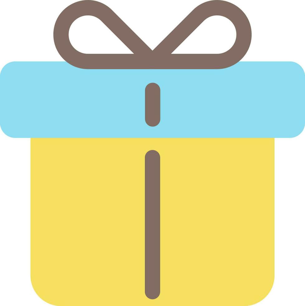 Free gift with purchase flat color ui icon. Automatic discount. Free shipping. Online marketplace. Simple filled element for mobile app. Colorful solid pictogram. Vector isolated RGB illustration