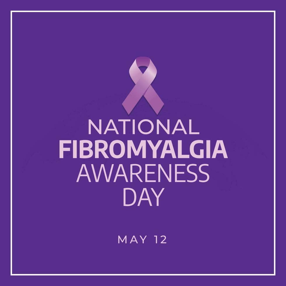 national fibromyalgia awareness day design template for celebration. national fibromyalgia awareness day vector illustration with ribbon. purple ribbon vector design. flat ribbon design.