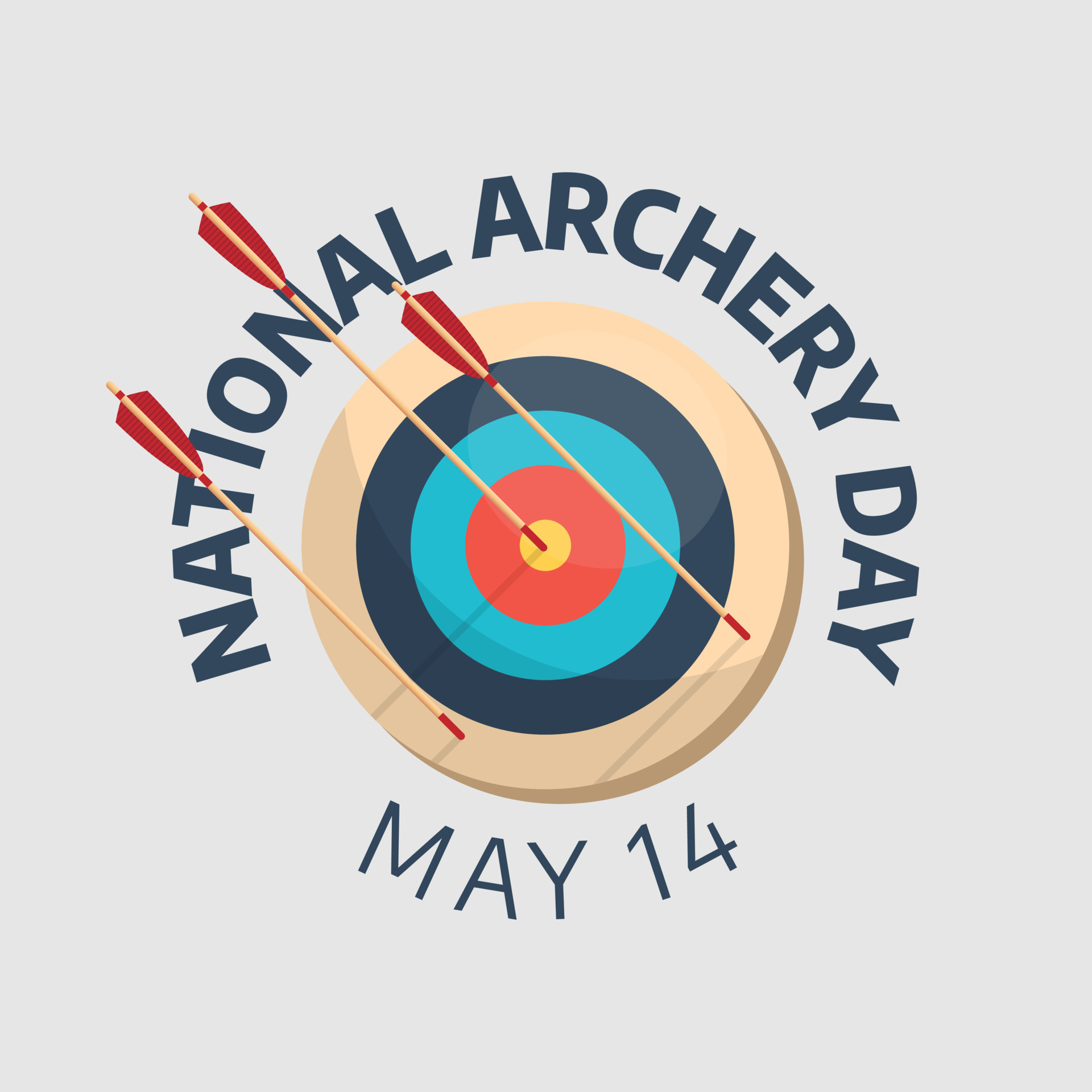national archery day design template for celebration. archery vector