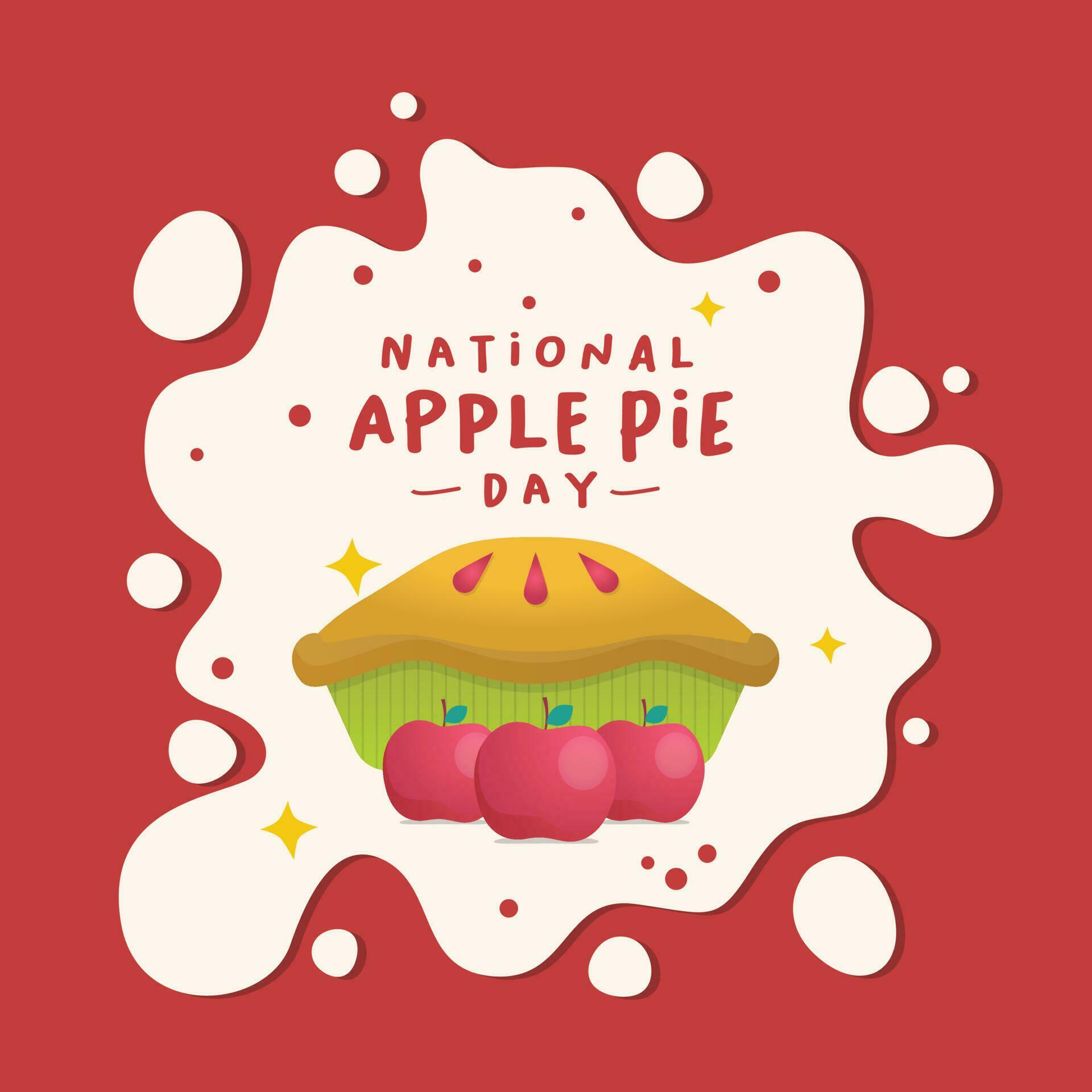 national apple pie day vector design for celebration. national apple