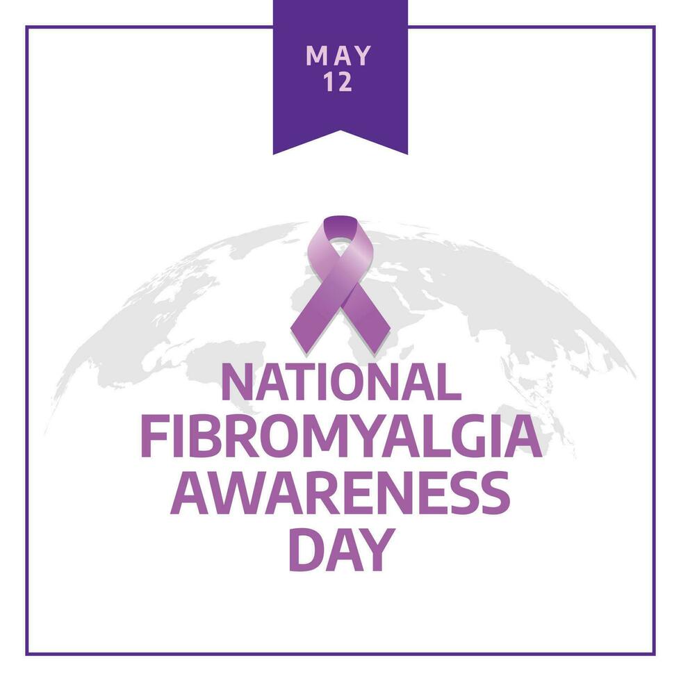 national fibromyalgia awareness day design template for celebration. national fibromyalgia awareness day vector illustration with ribbon. purple ribbon vector design. flat ribbon design.