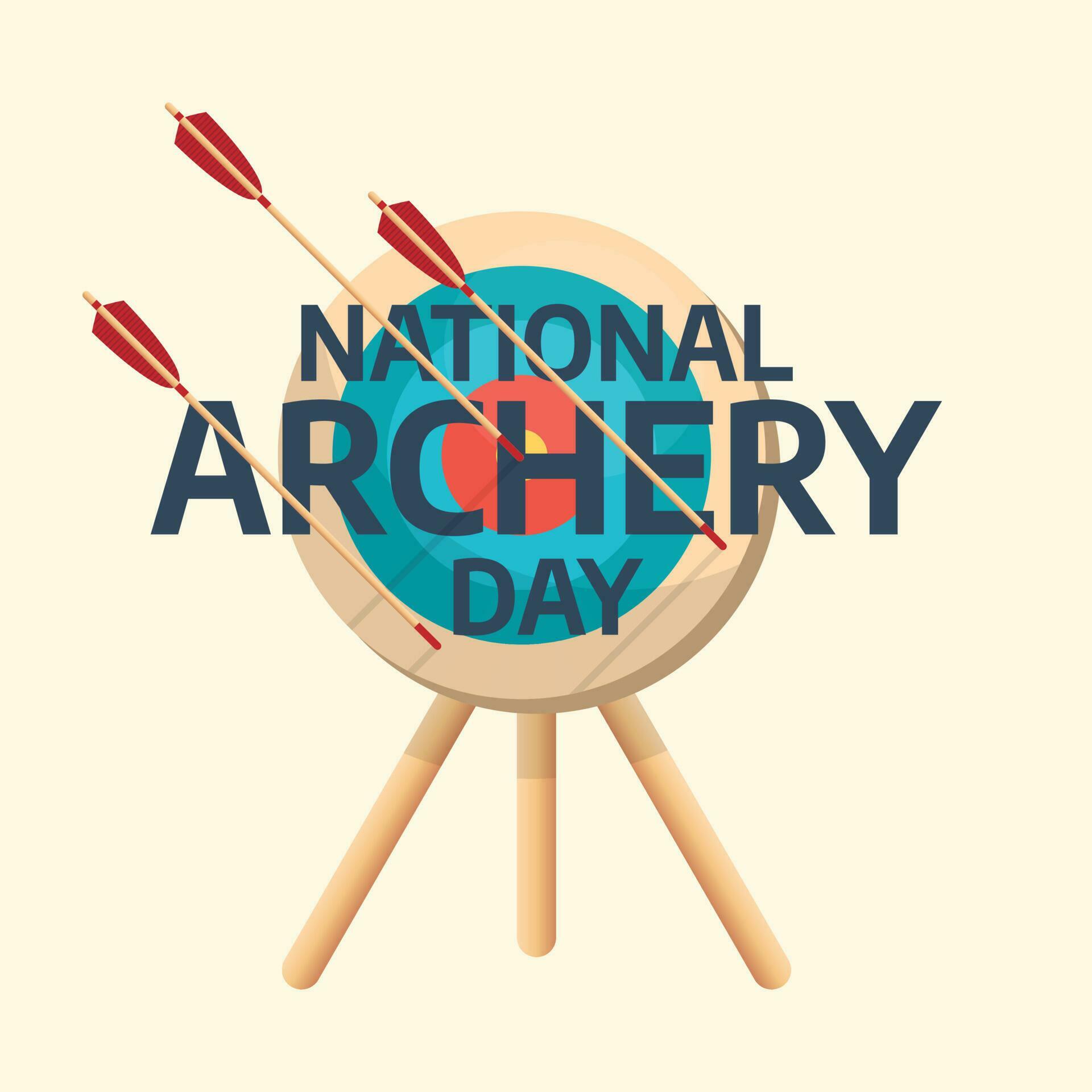 national archery day design template for celebration. archery vector