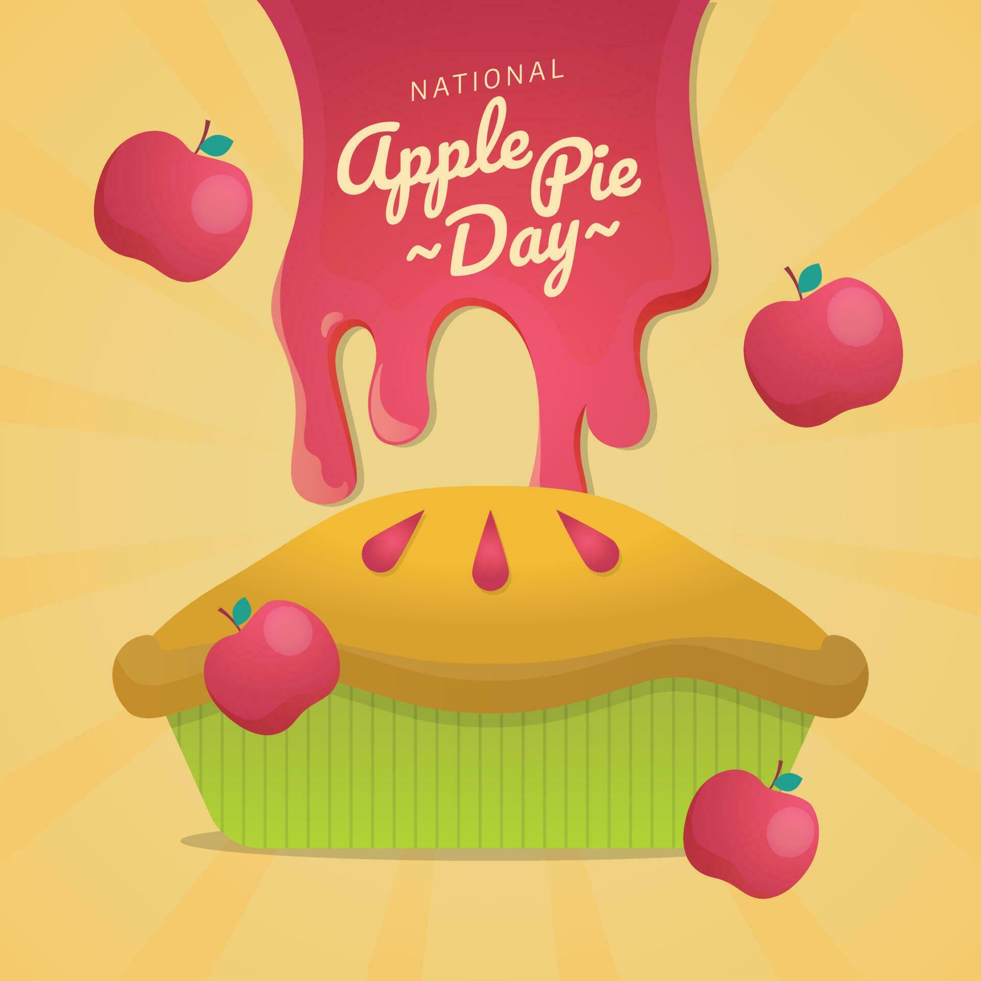 national apple pie day vector design for celebration. national apple