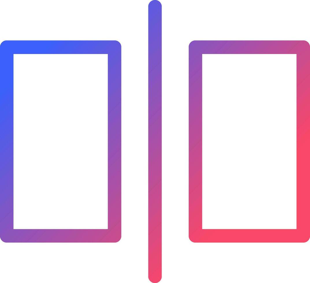 Transition pixel perfect gradient linear ui icon. Video editor. Connect shots. Add film effect. Line color user interface symbol. Modern style pictogram. Vector isolated outline illustration